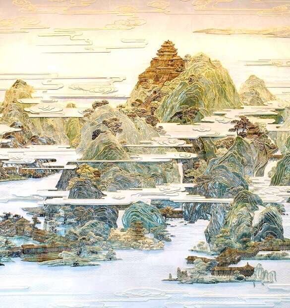 中国最大玉璧画——东湖盛景画